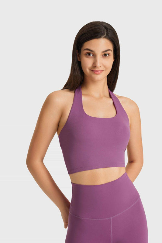 Breathable Halter Neck Sports Bra - Znvia