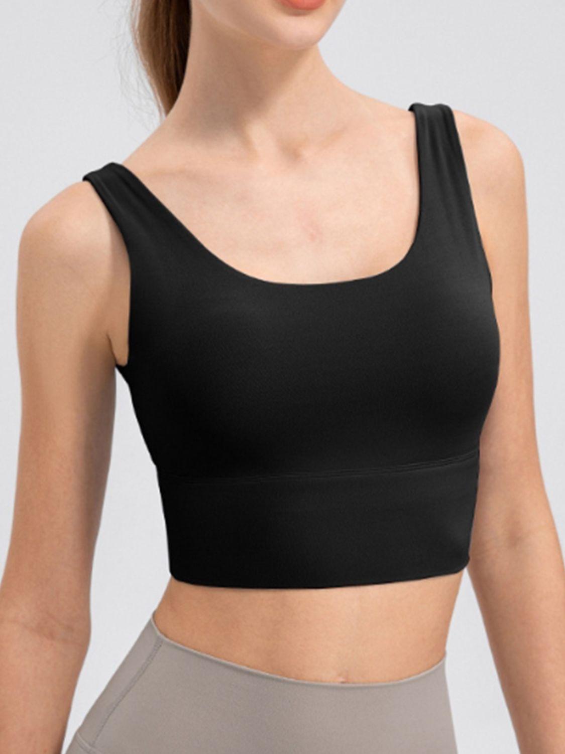 Scoop Neck Wide Strap Active Tank - Znvia