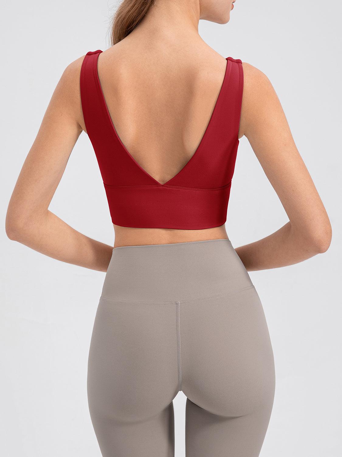 Scoop Neck Wide Strap Active Tank - Znvia