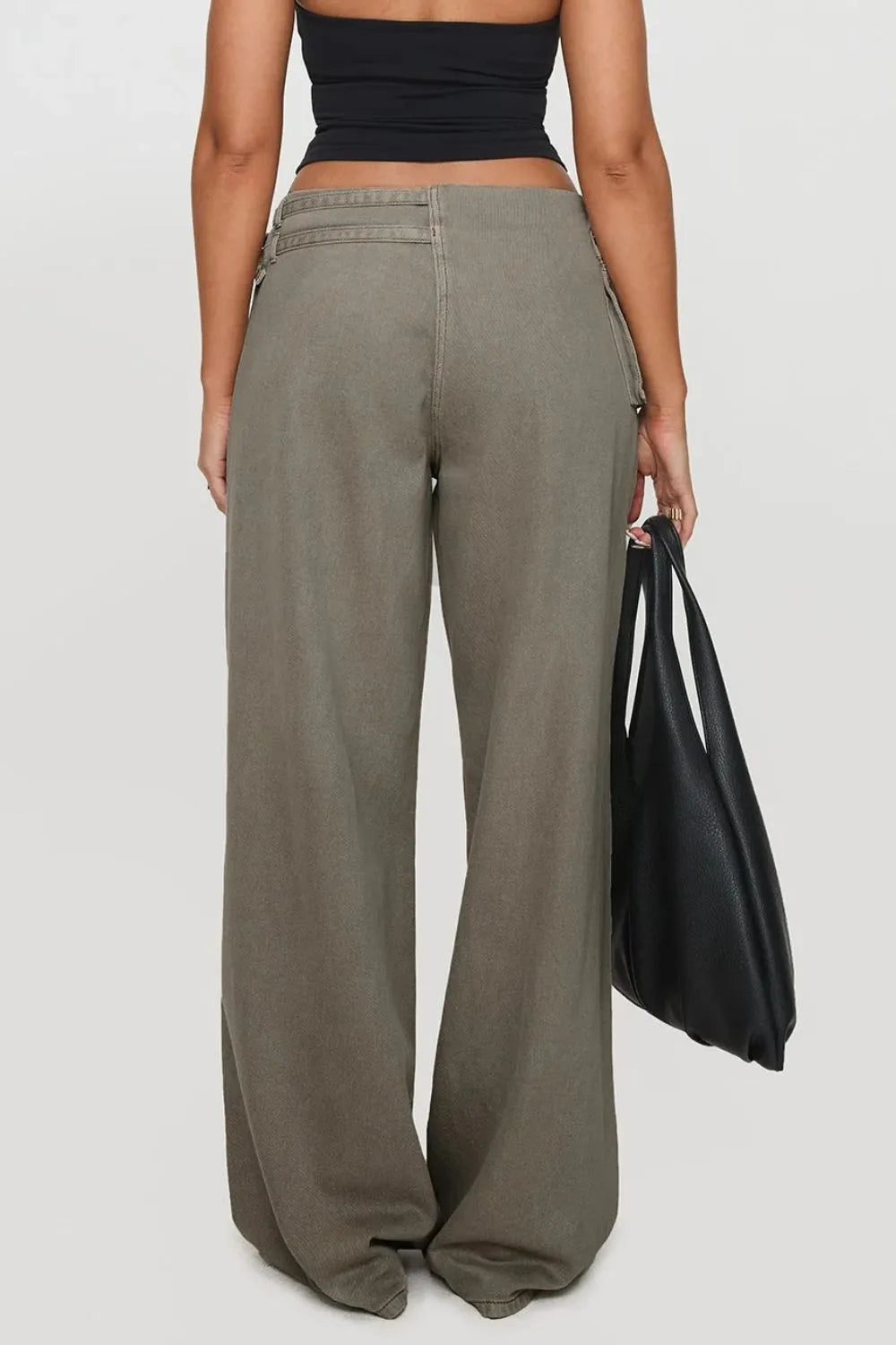 Wide Leg Jeans with Pockets - Znvia