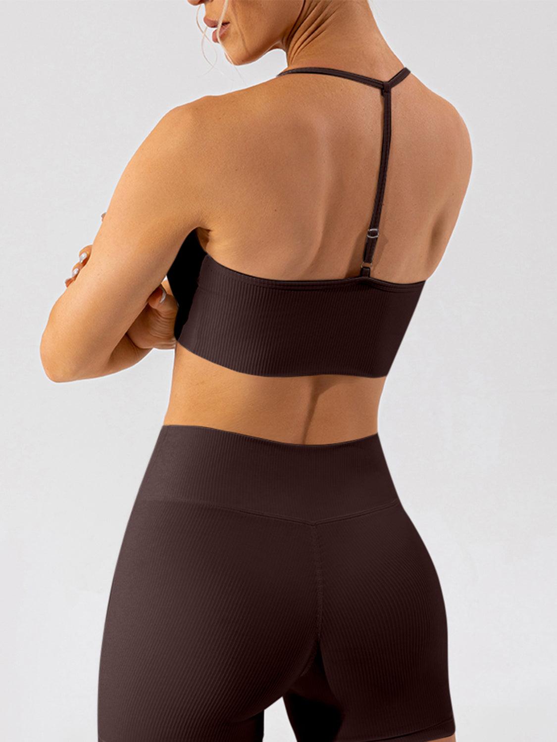 Spaghetti Strap Active Bra - Znvia