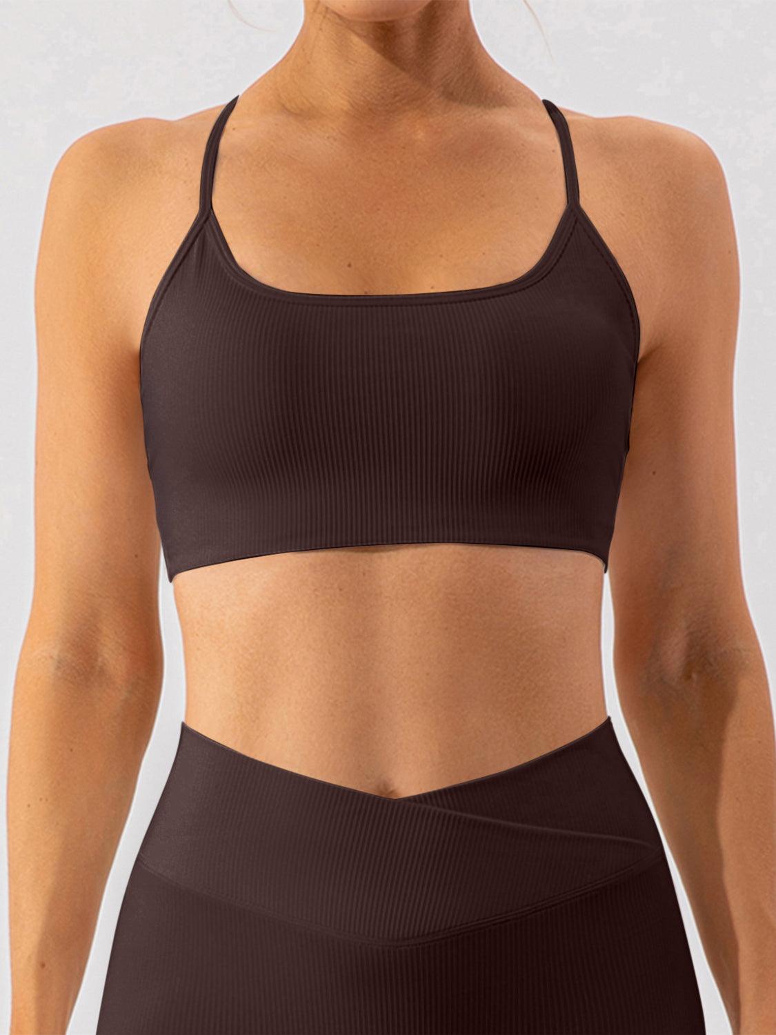 Spaghetti Strap Active Bra - Znvia