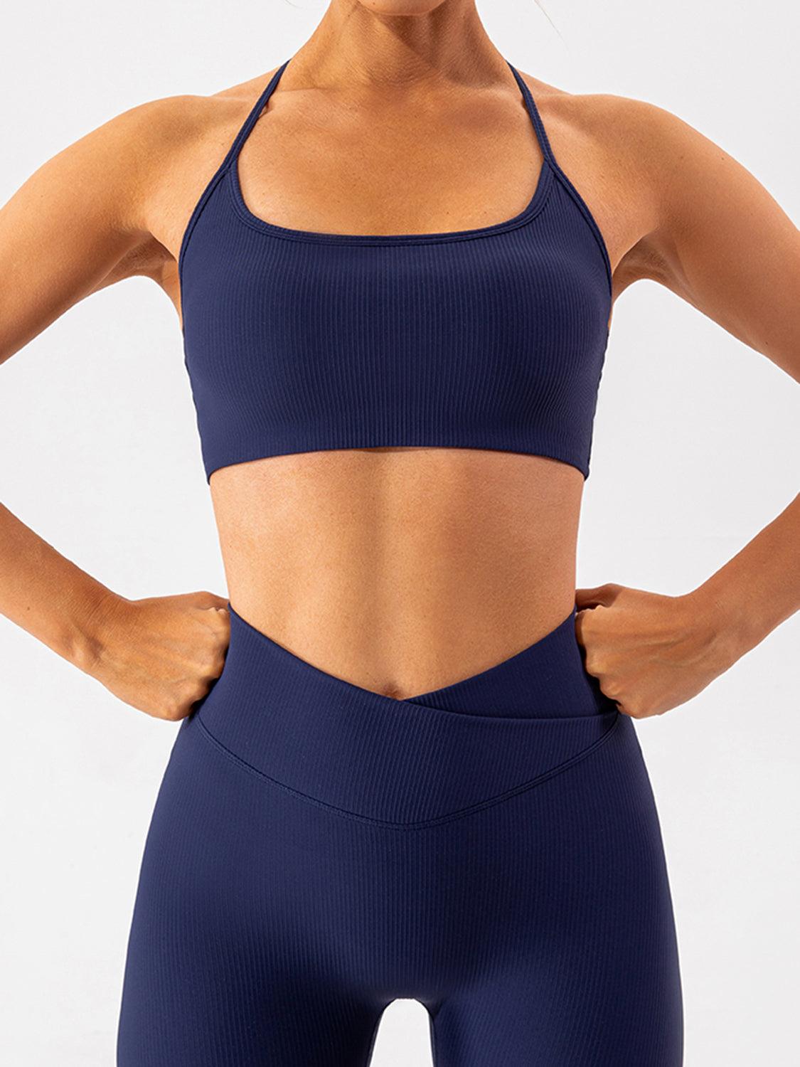 Spaghetti Strap Active Bra - Znvia