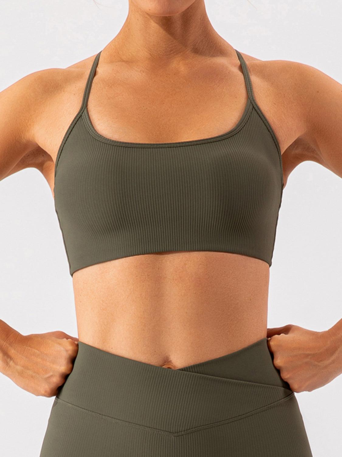 Spaghetti Strap Active Bra - Znvia