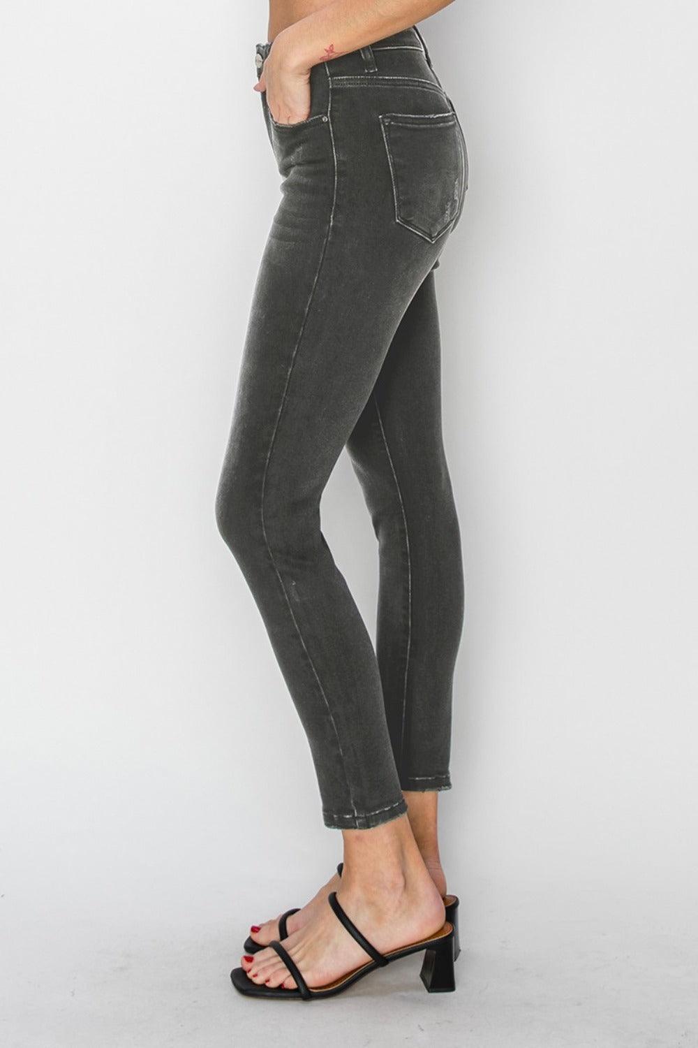 Full Size High Rise Ankle Skinny Jeans – Elevate Your Style with Confidence! - Znvia