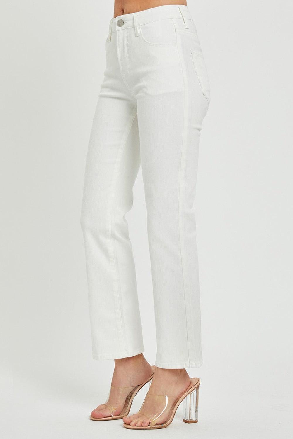 Full Size Mid Rise Bootcut Jeans with Pockets – Where Comfort Meets Style - Znvia