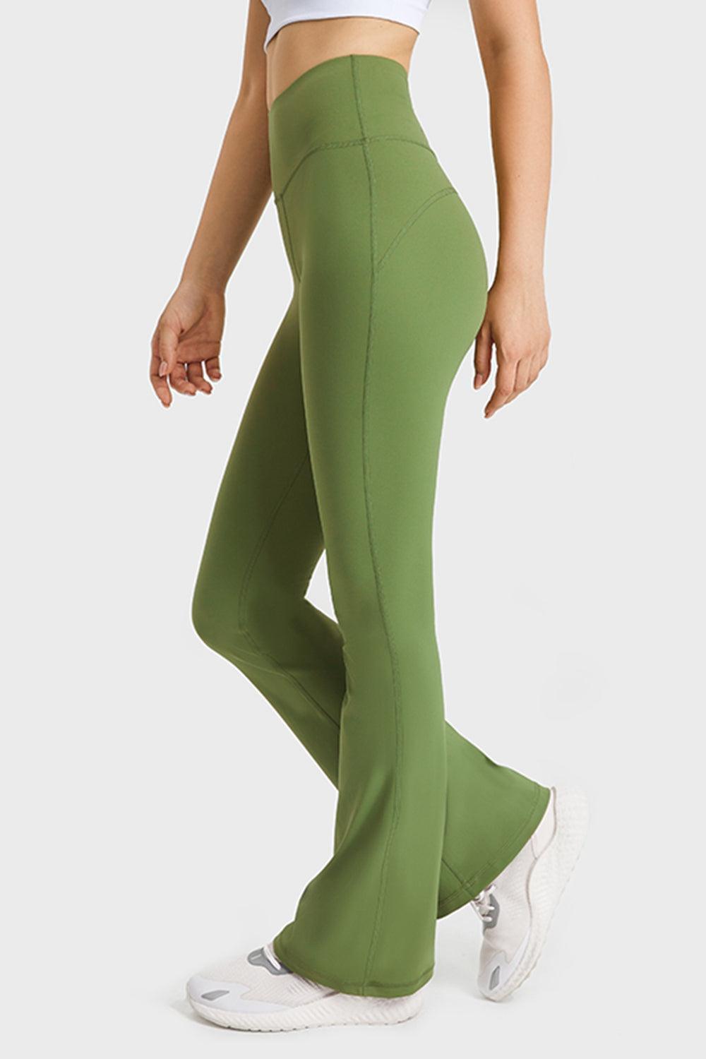 Elastic Waist Flare Yoga Pants – Ultimate Comfort & Style for Your Active Lifestyle - Znvia