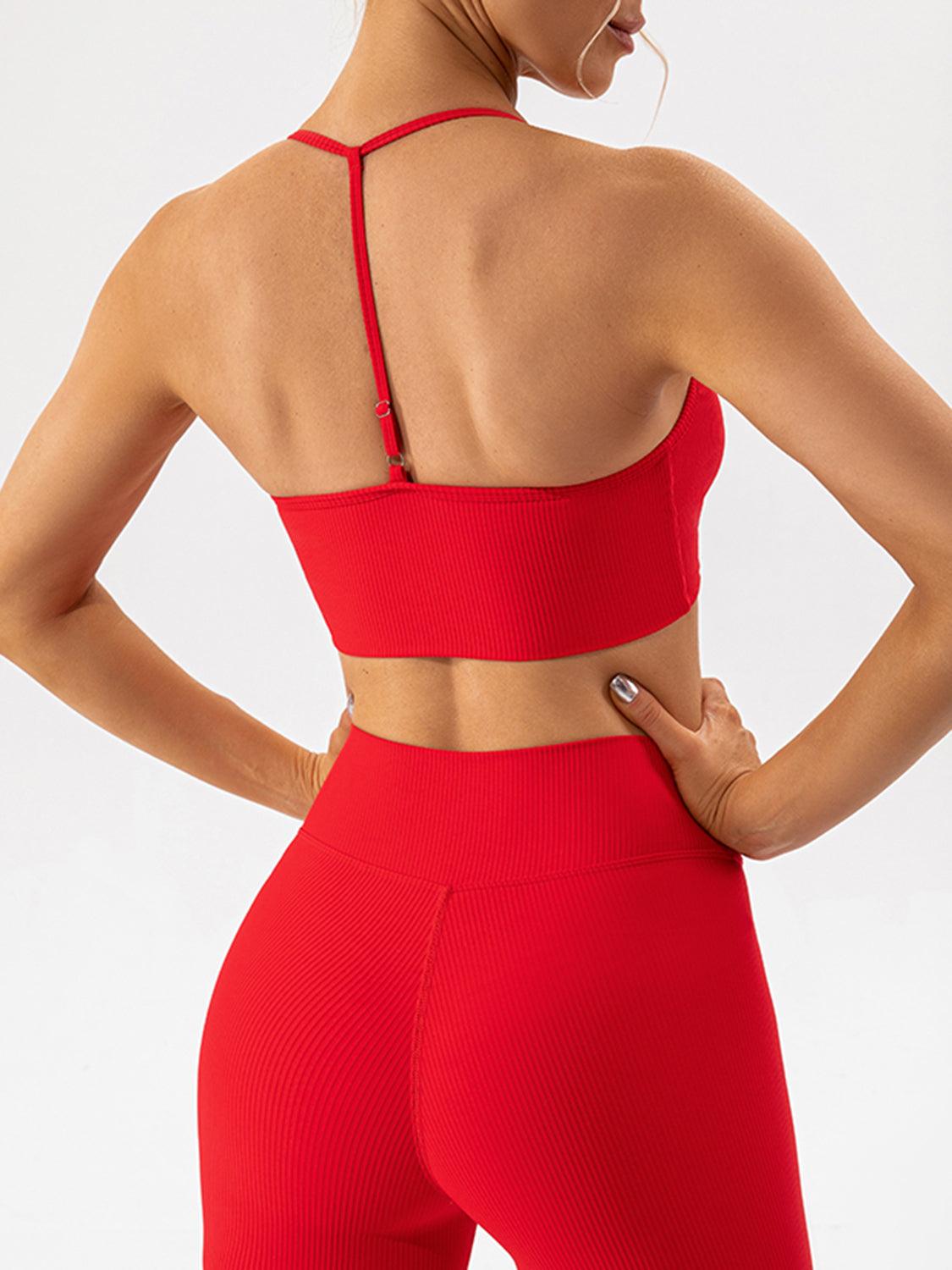 Spaghetti Strap Active Bra - Znvia
