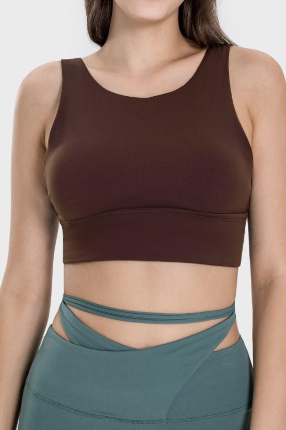Backless Wide Strap Active Bra - Znvia