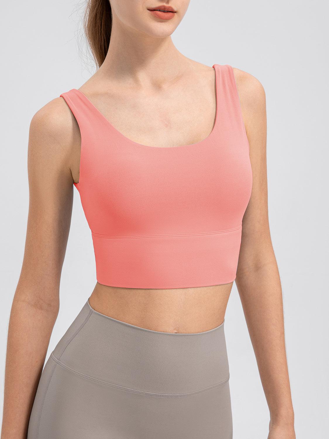Scoop Neck Wide Strap Active Tank - Znvia
