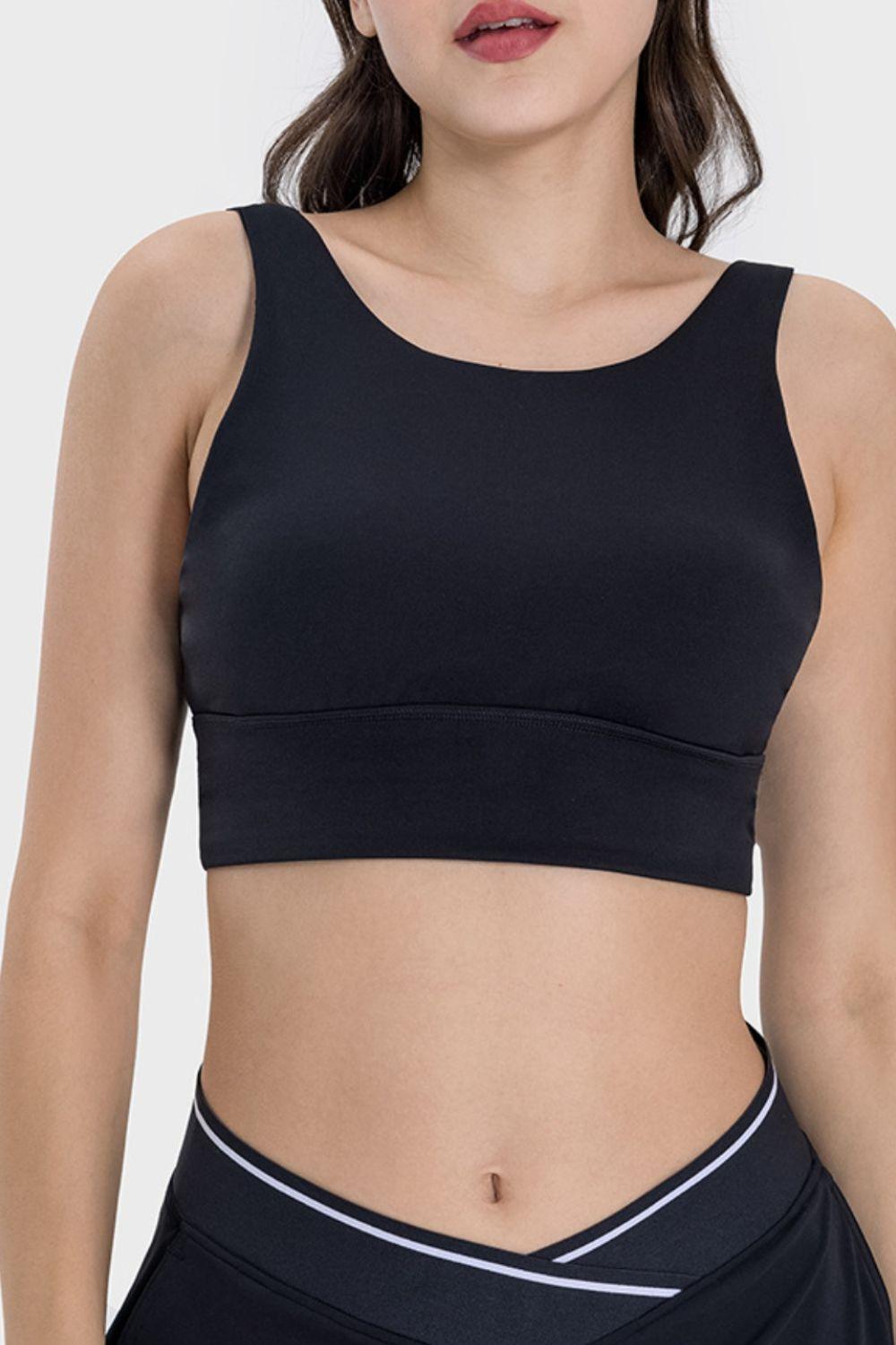 Backless Wide Strap Active Bra - Znvia