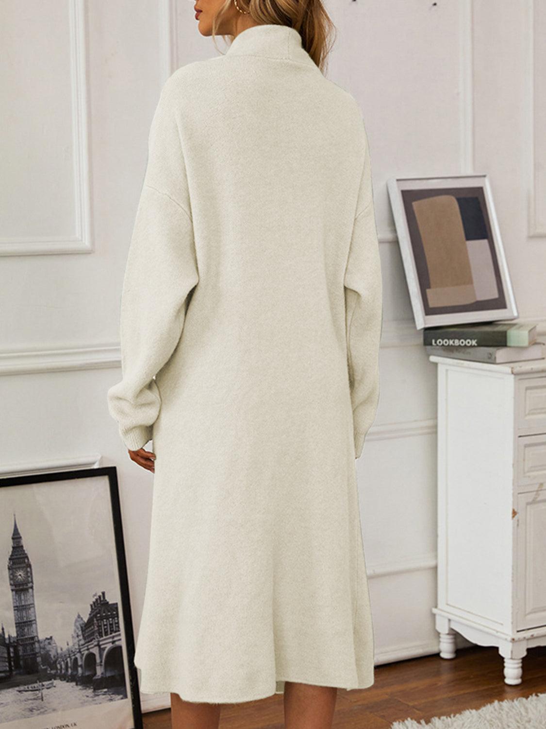 V-Neck Cami Dress and Open Front Cardigan Sweater Set – Effortless Elegance, Everyday Comfort - Znvia