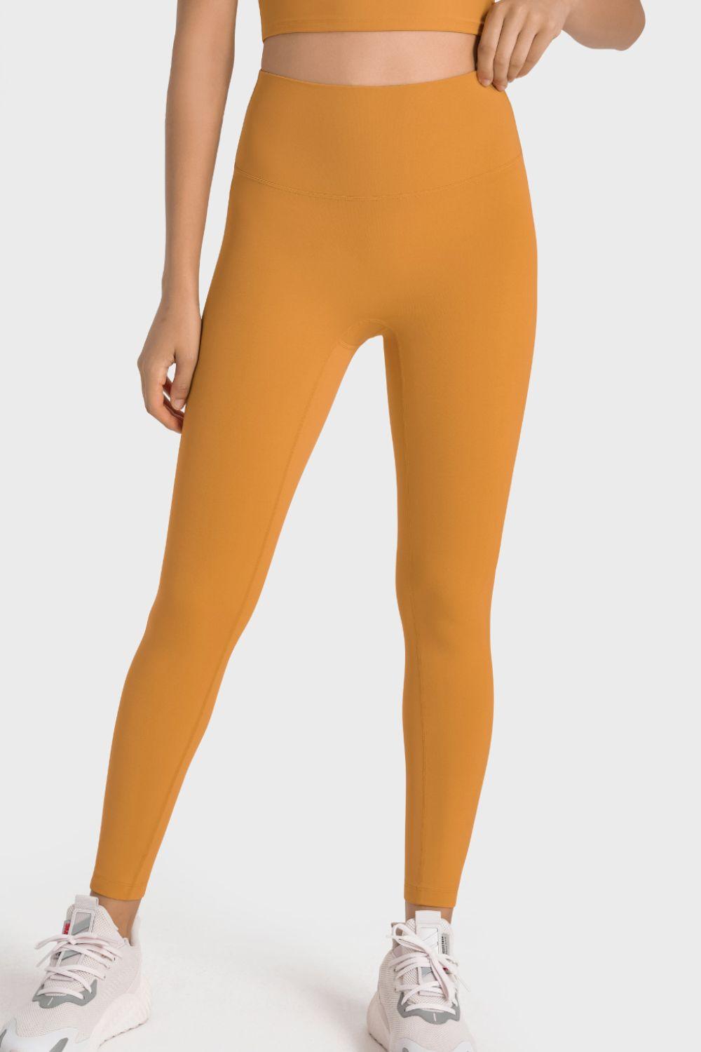 High-Rise Wide Waistband Yoga Leggings – Sculpt, Stretch & Elevate Your Performance - Znvia