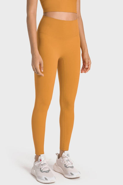High-Rise Wide Waistband Yoga Leggings – Sculpt, Stretch & Elevate Your Performance - Znvia