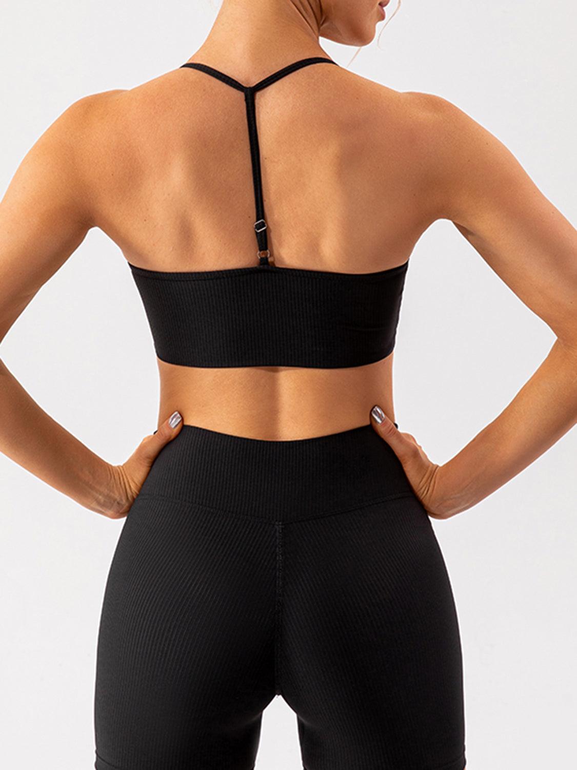 Spaghetti Strap Active Bra - Znvia
