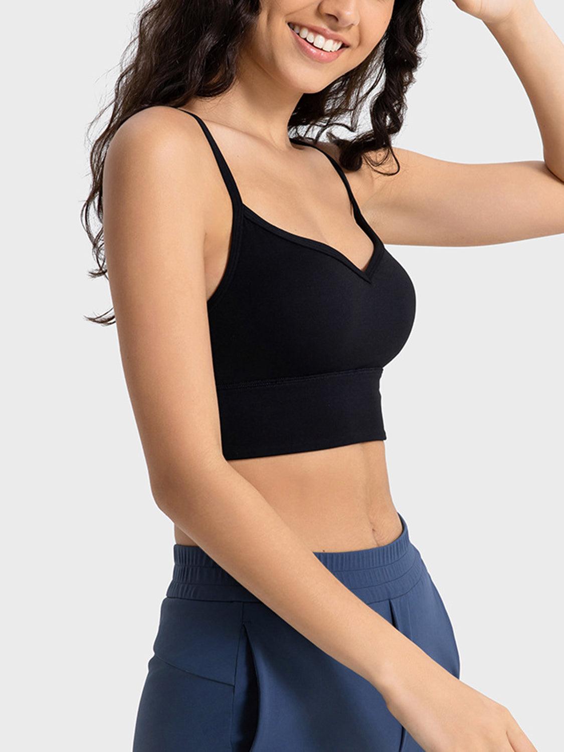 Spaghetti Strap Sport Bra - Znvia