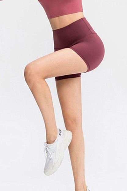 Wide Waistband Sports Shorts - Znvia