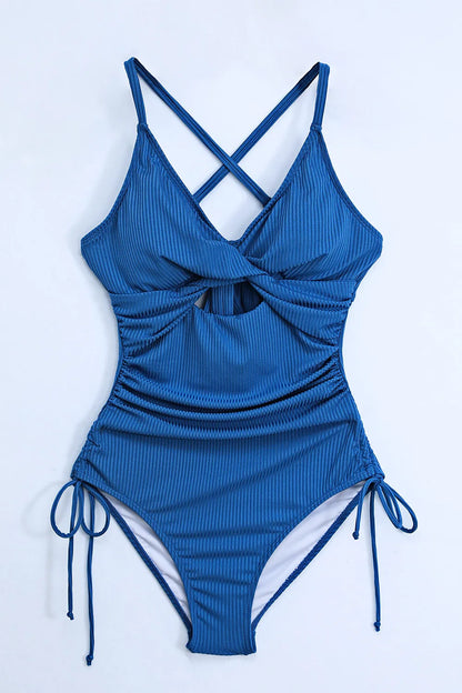 Stylish Cutout V-Neck Spaghetti Strap One-Piece Swimwear - Znvia
