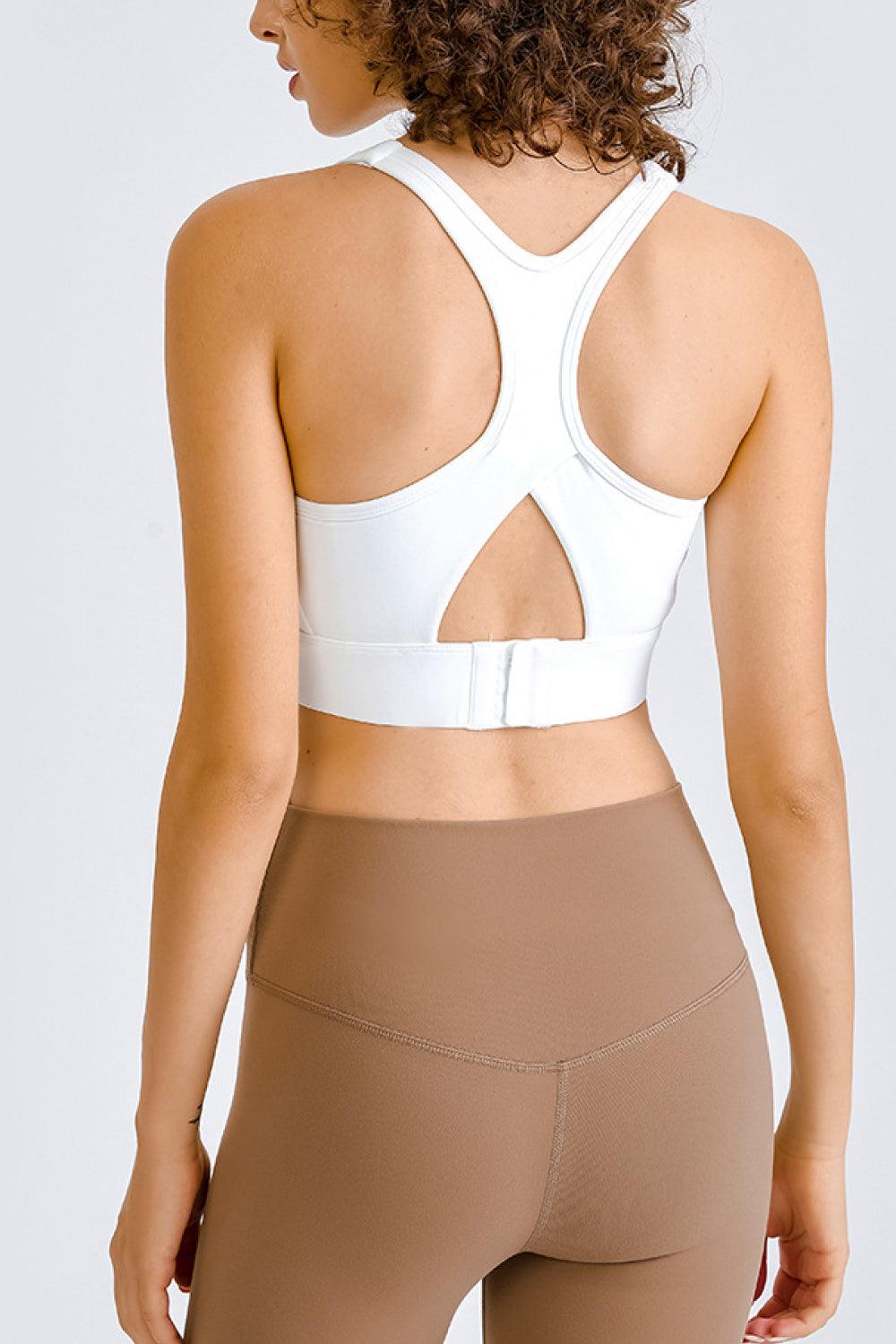 Square Neck Crop Sports Bra - Znvia