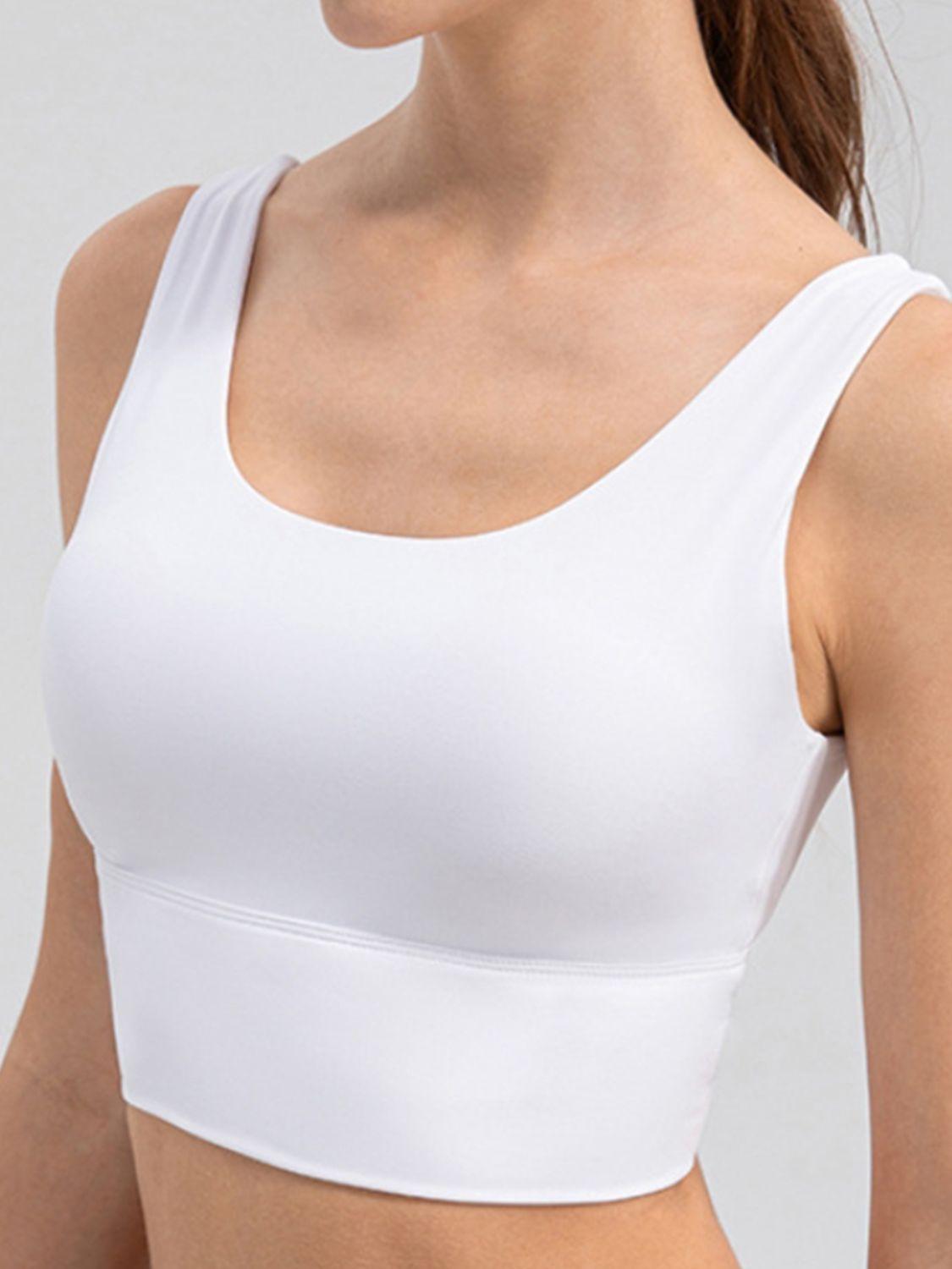 Scoop Neck Wide Strap Active Tank - Znvia
