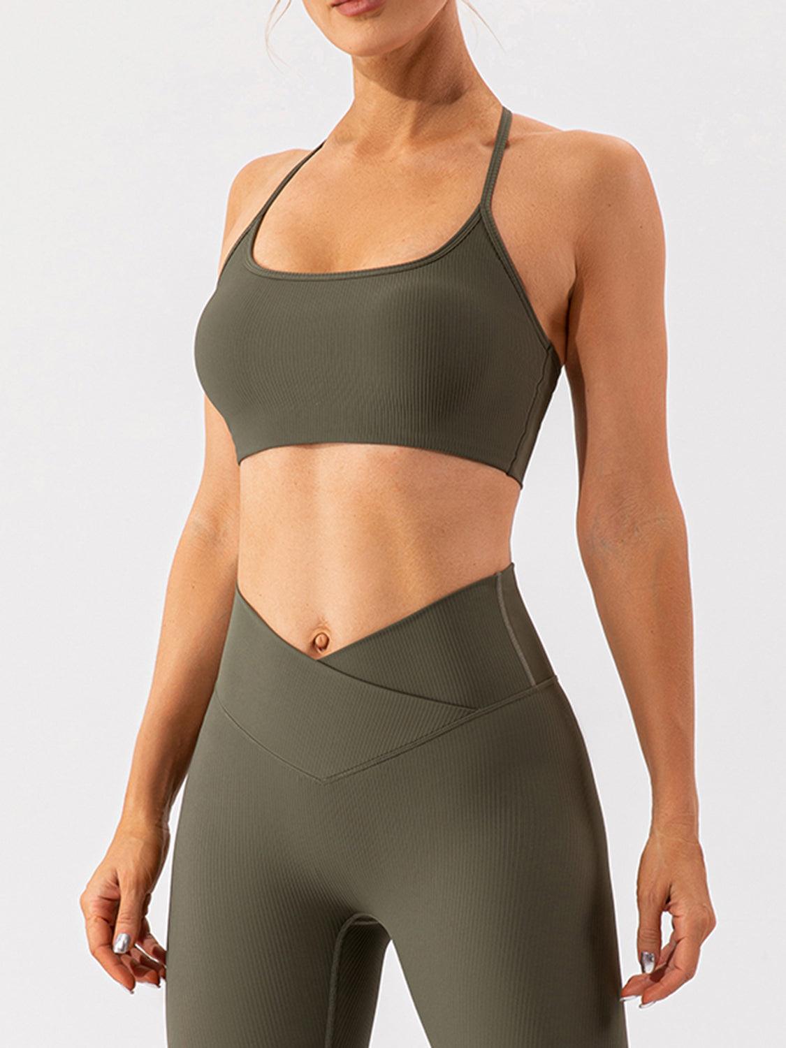 Spaghetti Strap Active Bra - Znvia