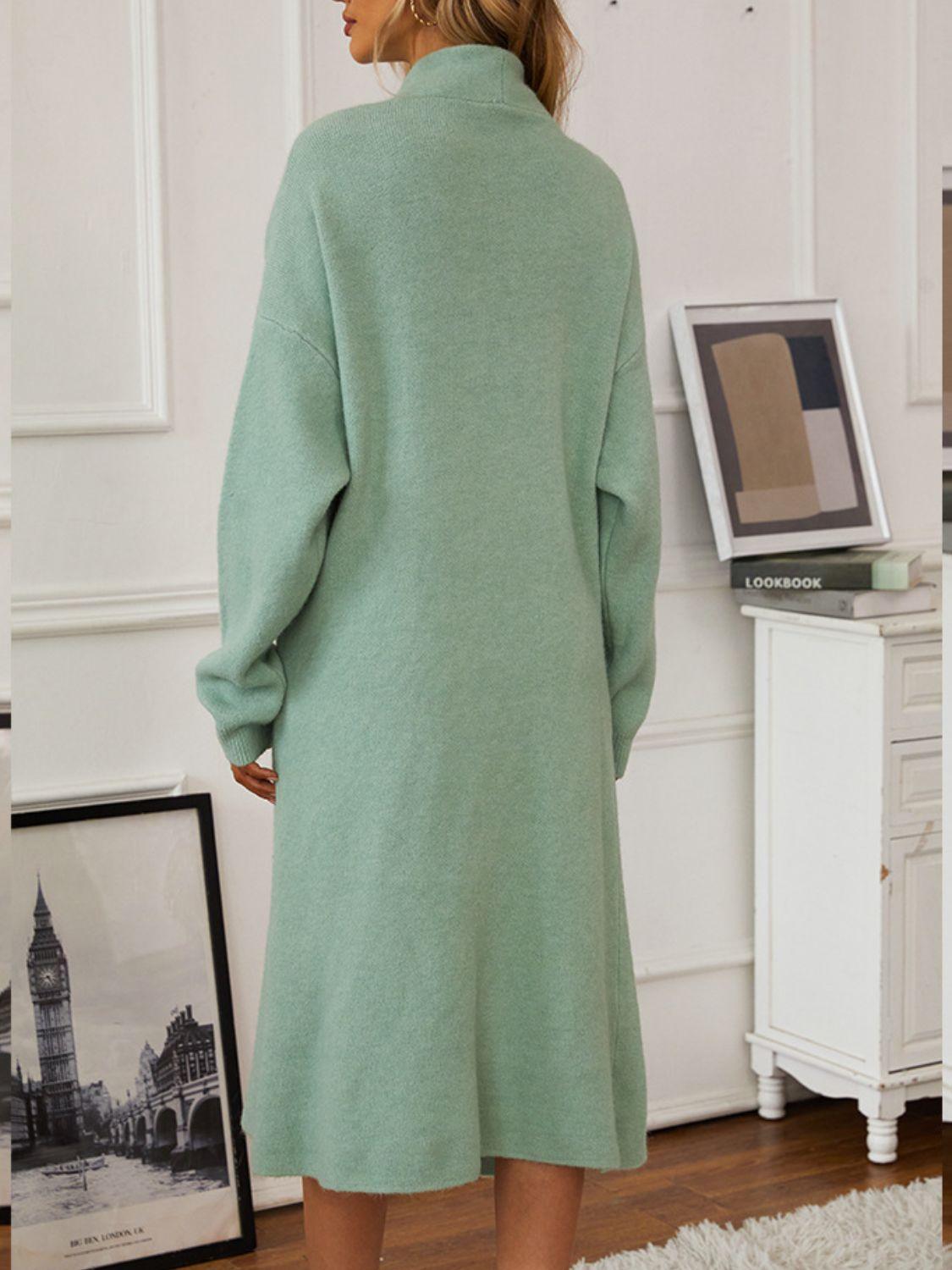 V-Neck Cami Dress and Open Front Cardigan Sweater Set – Effortless Elegance, Everyday Comfort - Znvia