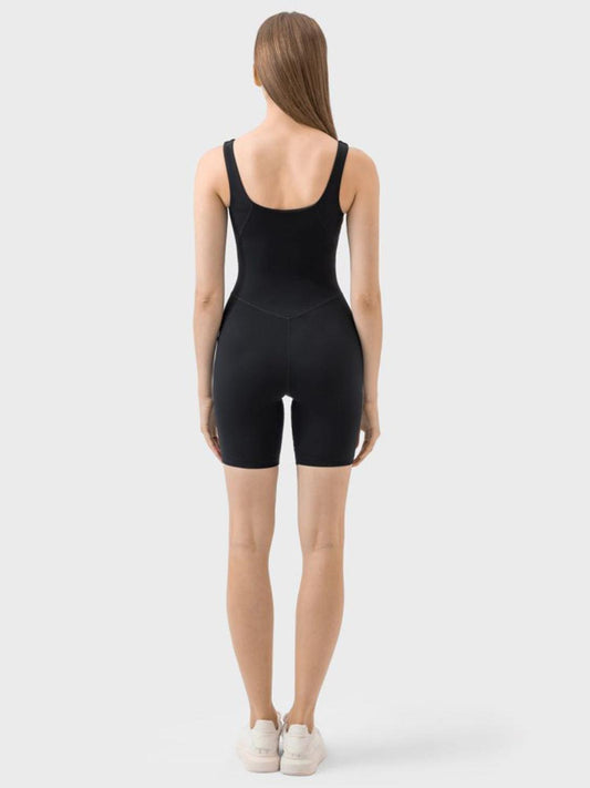 Wide Strap Active Romper – Sleek, Sporty & Ultra-Flattering - Znvia