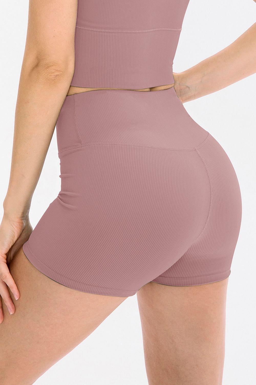 Slim Fit Wide Waistband Sports Shorts – Move with Confidence - Znvia