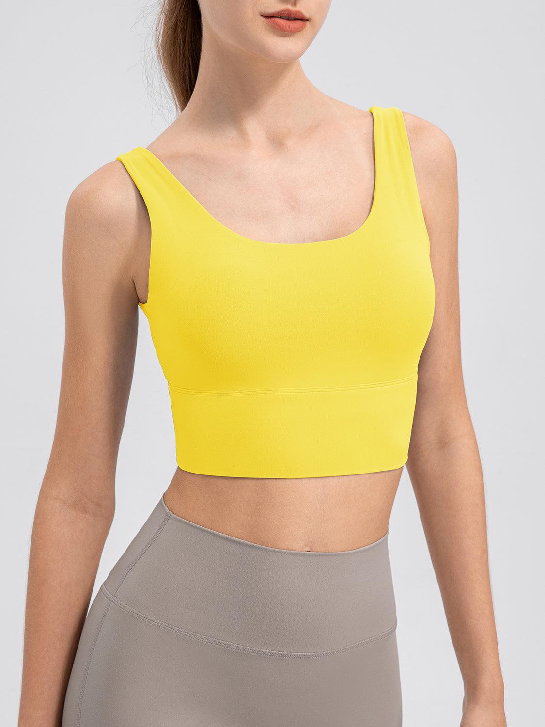 Scoop Neck Wide Strap Active Tank - Znvia
