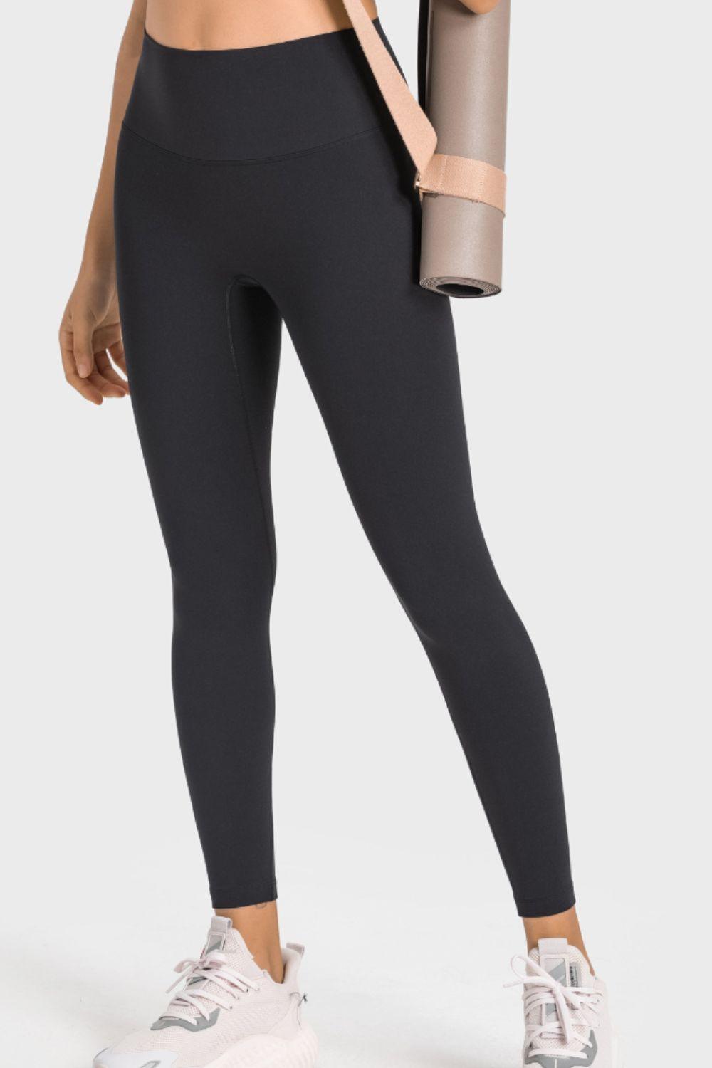 High-Rise Wide Waistband Yoga Leggings – Sculpt, Stretch & Elevate Your Performance - Znvia