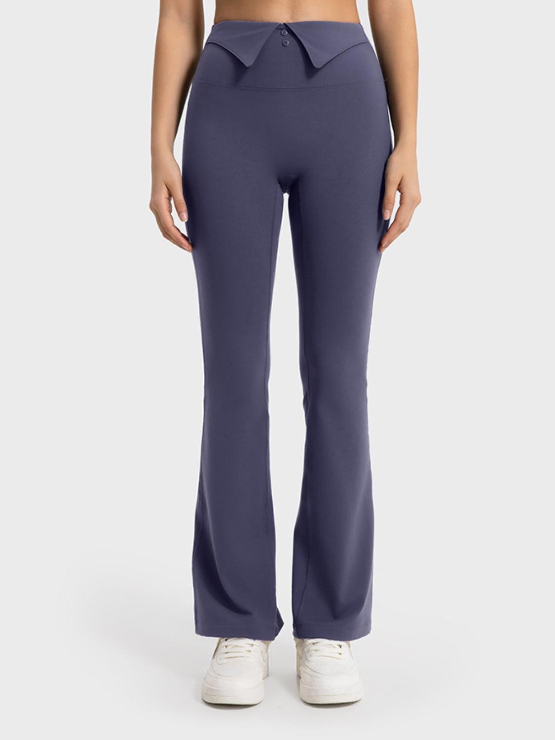 Wide Waistband Bootcut Sport Pants – Your Ultimate Blend of Comfort & Style! - Znvia