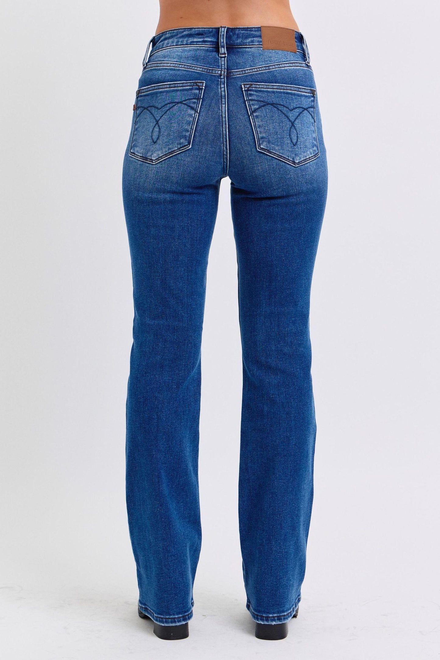 Full Size Run Mid-Rise Bootcut Jeans with Thermal Lining - Znvia