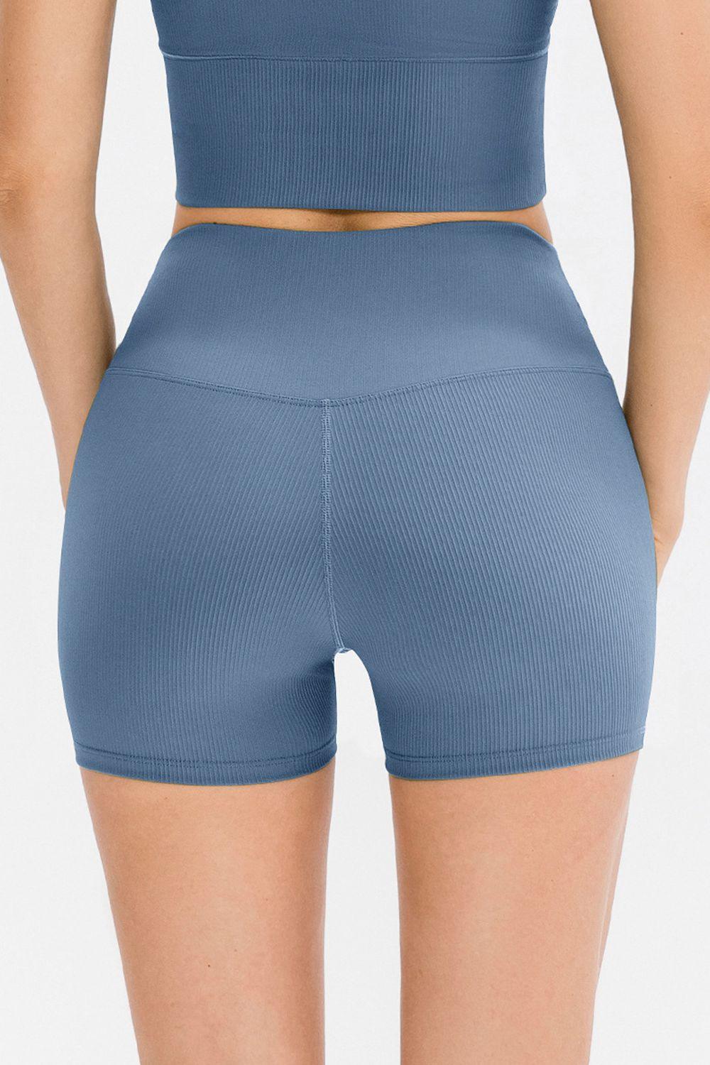 Slim Fit Wide Waistband Sports Shorts – Move with Confidence - Znvia