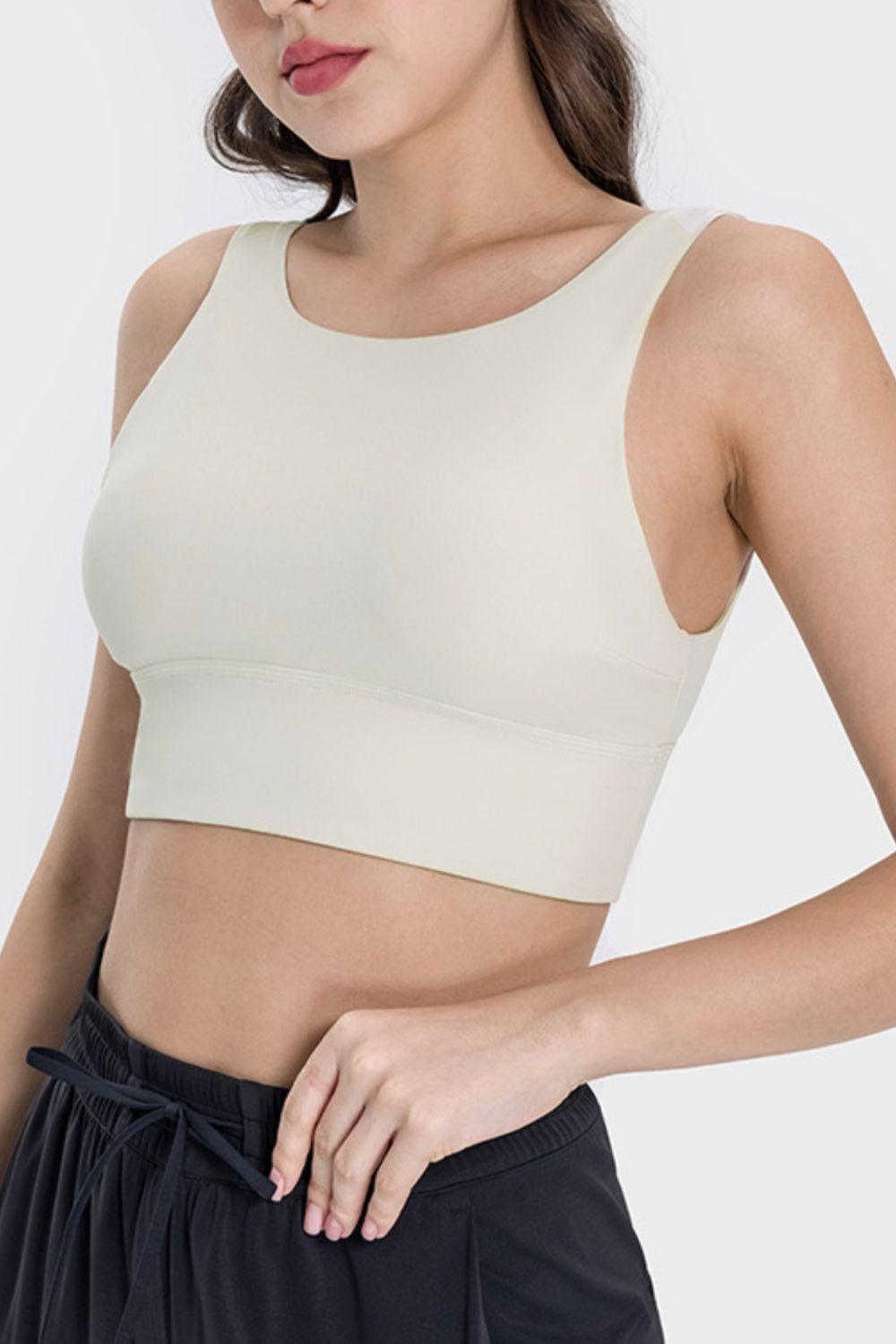Backless Wide Strap Active Bra - Znvia