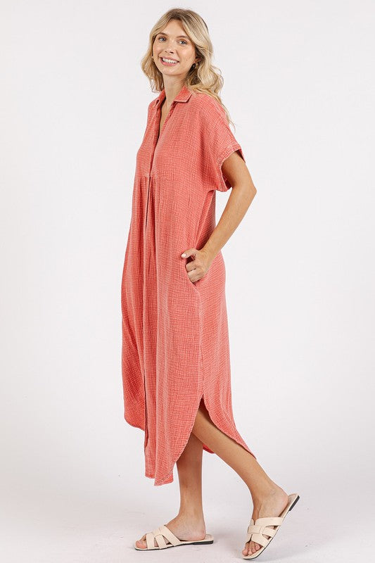 Flower Print Puff Sleeve Gathered Maxi Dress - Znvia