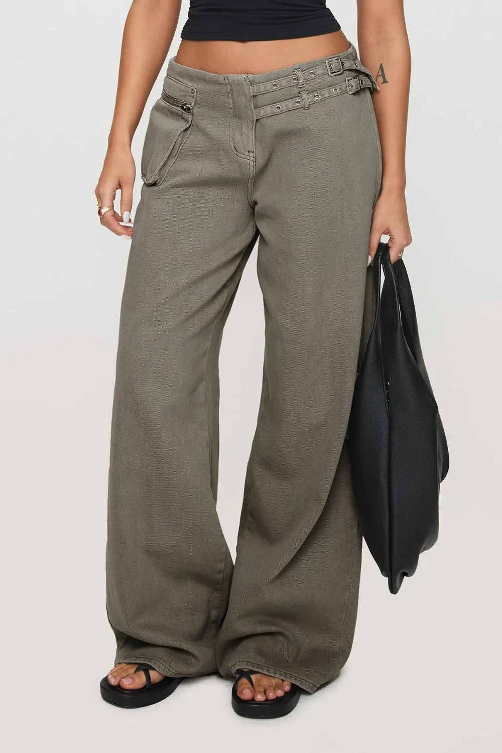 Wide Leg Jeans with Pockets - Znvia