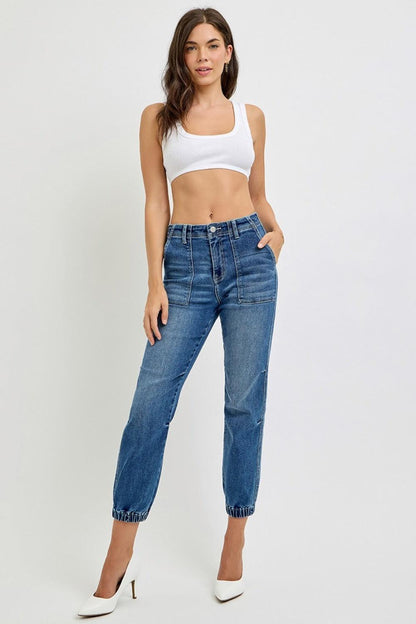 Full Size High Rise Ankle Jogger Jeans – Your New Go-To for Effortless Style & Comfort! - Znvia