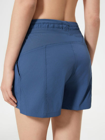 Drawstring Active Shorts with Pockets - Znvia
