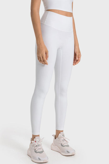 High-Rise Wide Waistband Yoga Leggings – Sculpt, Stretch & Elevate Your Performance - Znvia