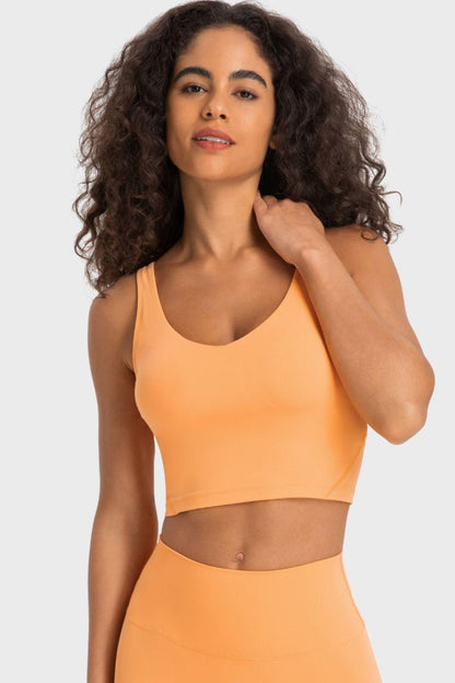 Deep V-Neck Crop Sports Bra – Sleek, Supportive & Stylish - Znvia