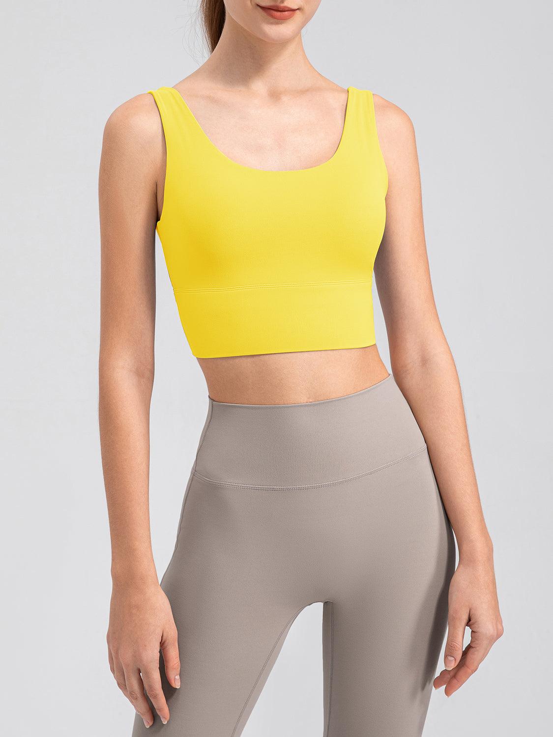 Scoop Neck Wide Strap Active Tank - Znvia