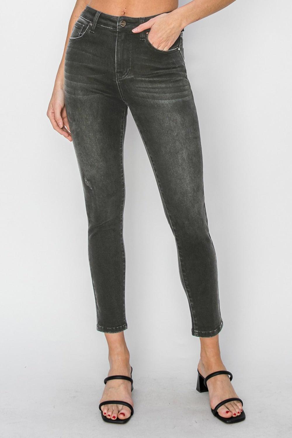 Full Size High Rise Ankle Skinny Jeans – Elevate Your Style with Confidence! - Znvia