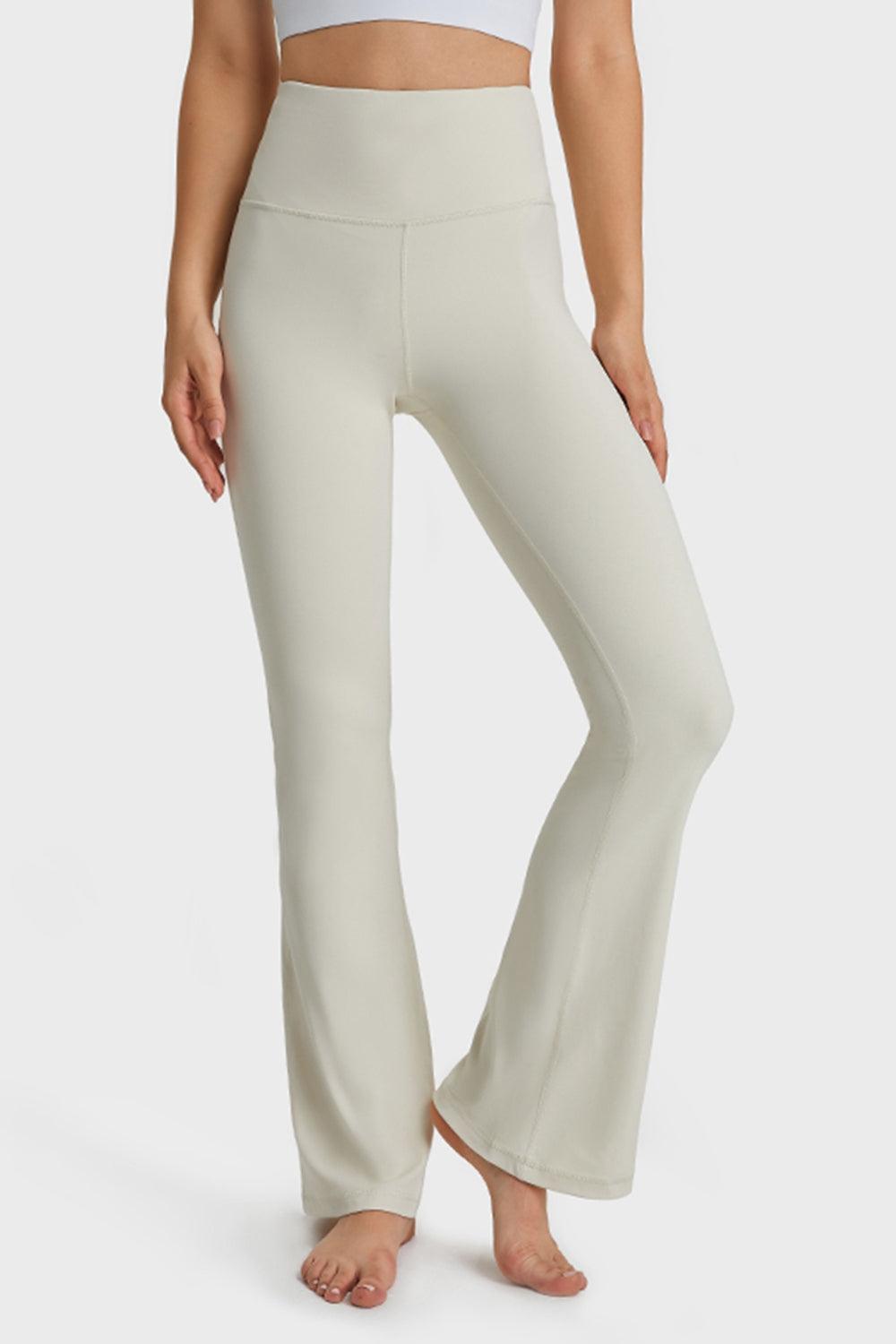 Elastic Waist Flare Yoga Pants – Ultimate Comfort & Style for Your Active Lifestyle - Znvia