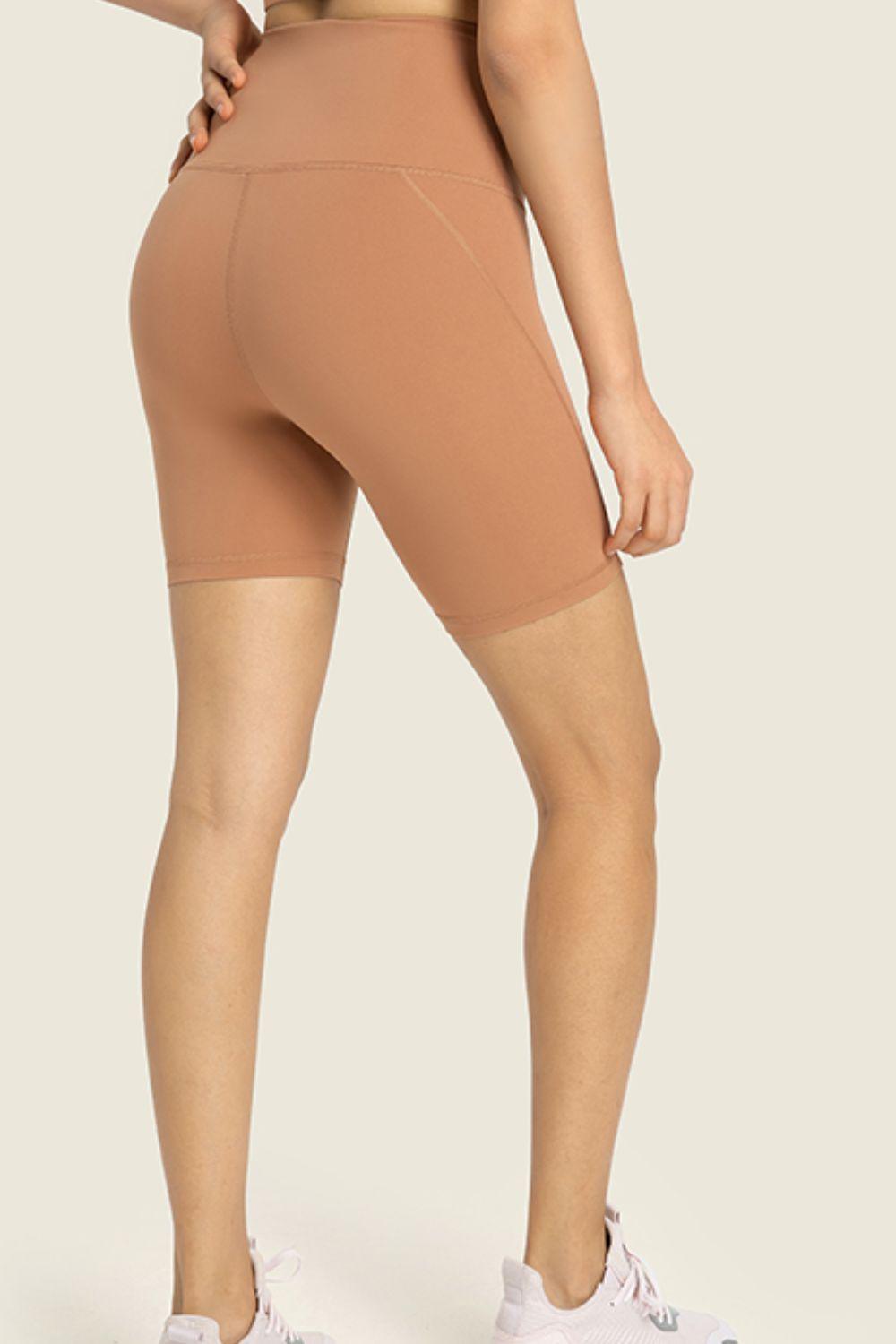 Seamless High-Rise Wide Waistband Biker Shorts – Second-Skin Comfort for Every Move - Znvia