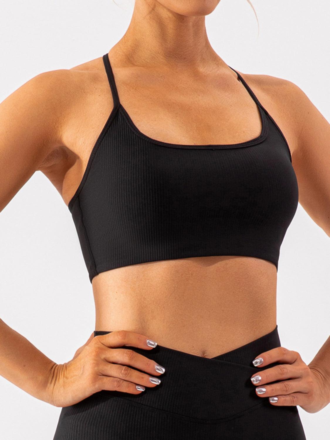 Spaghetti Strap Active Bra - Znvia