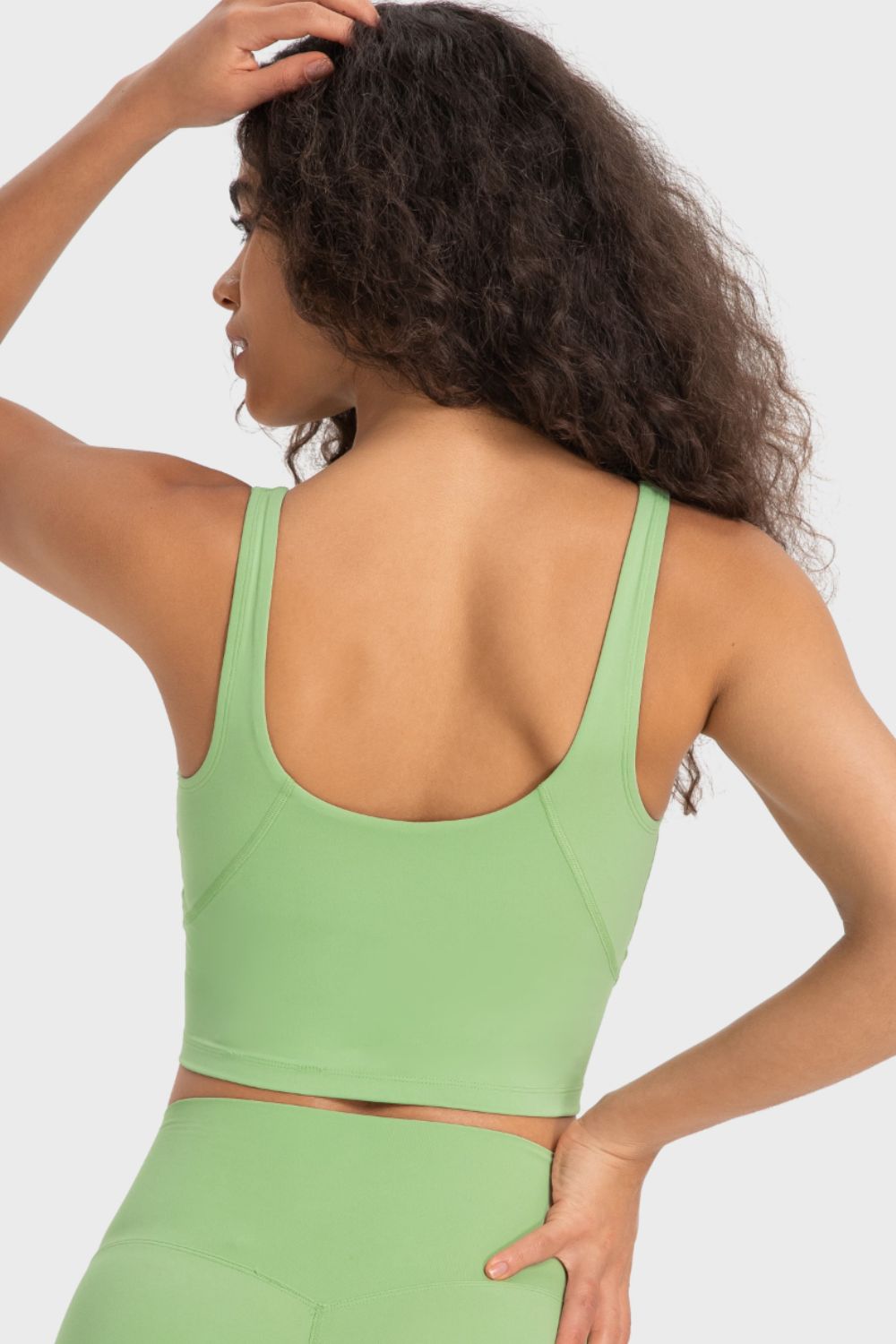 Deep V-Neck Crop Sports Bra – Sleek, Supportive & Stylish - Znvia