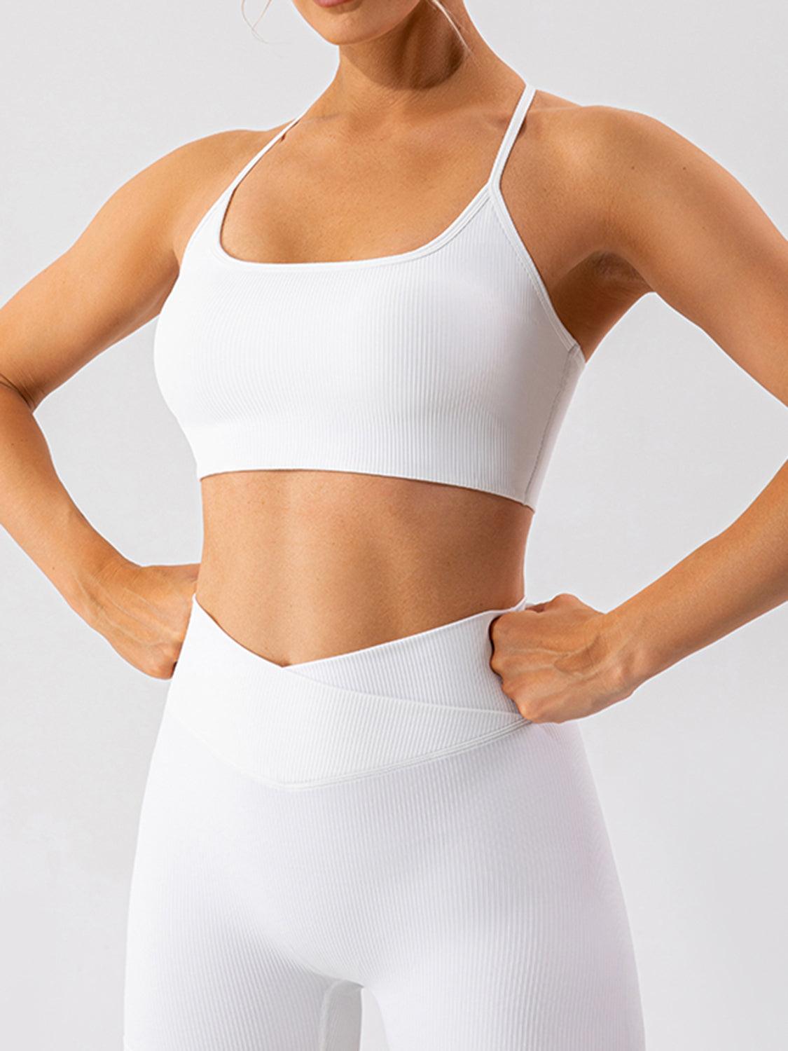 Spaghetti Strap Active Bra - Znvia