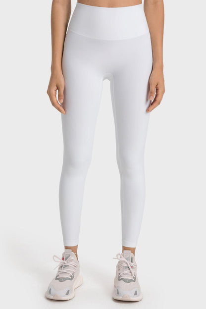 High-Rise Wide Waistband Yoga Leggings – Sculpt, Stretch & Elevate Your Performance - Znvia