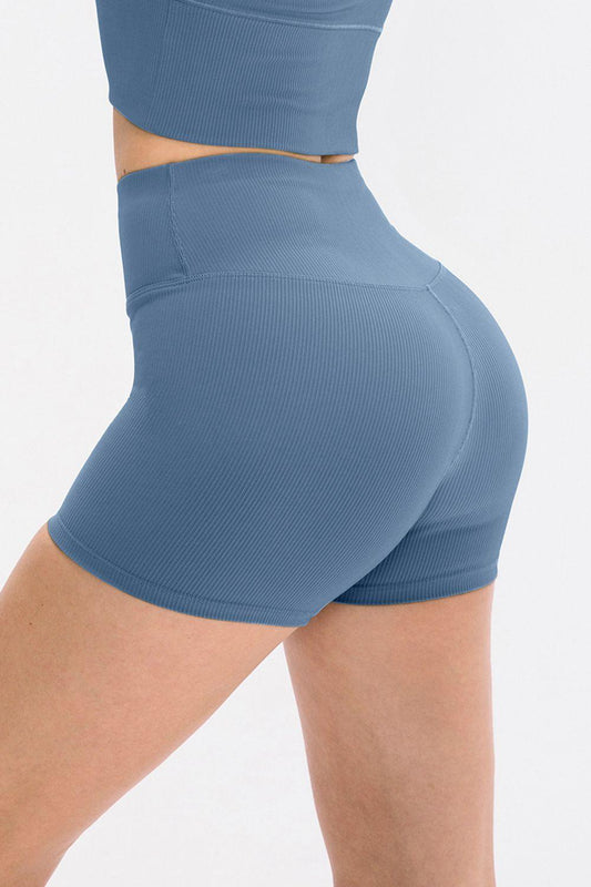 Slim Fit Wide Waistband Sports Shorts – Move with Confidence - Znvia