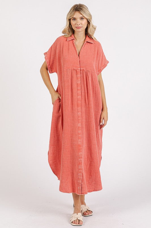 Flower Print Puff Sleeve Gathered Maxi Dress - Znvia